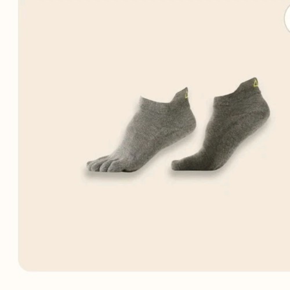 Naboso Textured Toe Sock With Sensory Texture Size Medium W 7.5-9.5 M 6-8 Gray